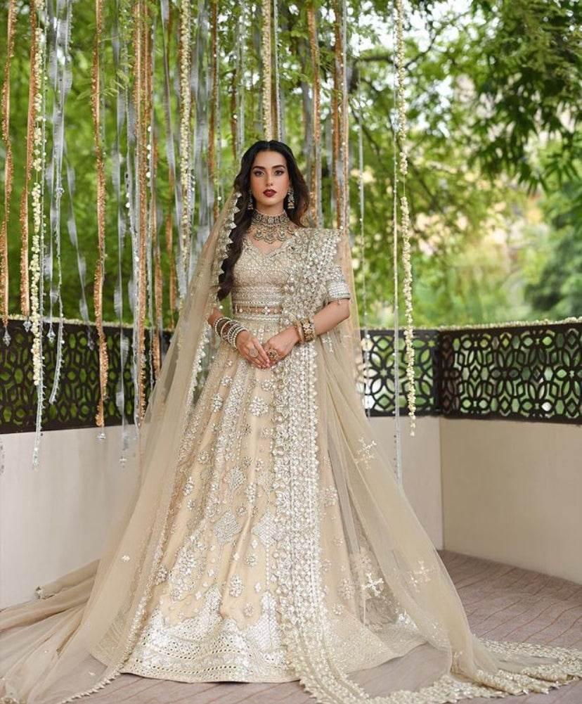 QALAMKAR ORGANZA UNSTITCHED EMB MAXI - City Cloth House