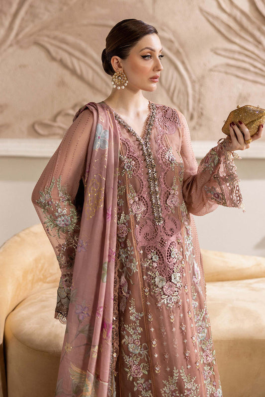 MARIA.B CHIFFON UNSTITCHED EMB D-5 SUIT