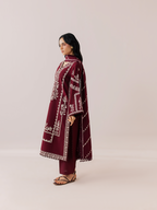 MAHNUR DHANAK EMB UNSTITCHED 3PC