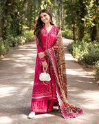 FAIZA SAQLAIN LAWN LUXURY UNSTITCHED EMB ZINNIA 3PC - City Cloth House
