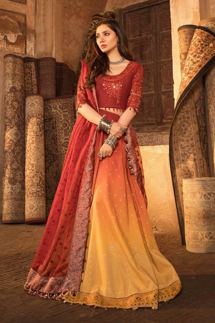 MARIA.B LAWN UNSTICH EMB 3PC (D-2205-A) - City Cloth House