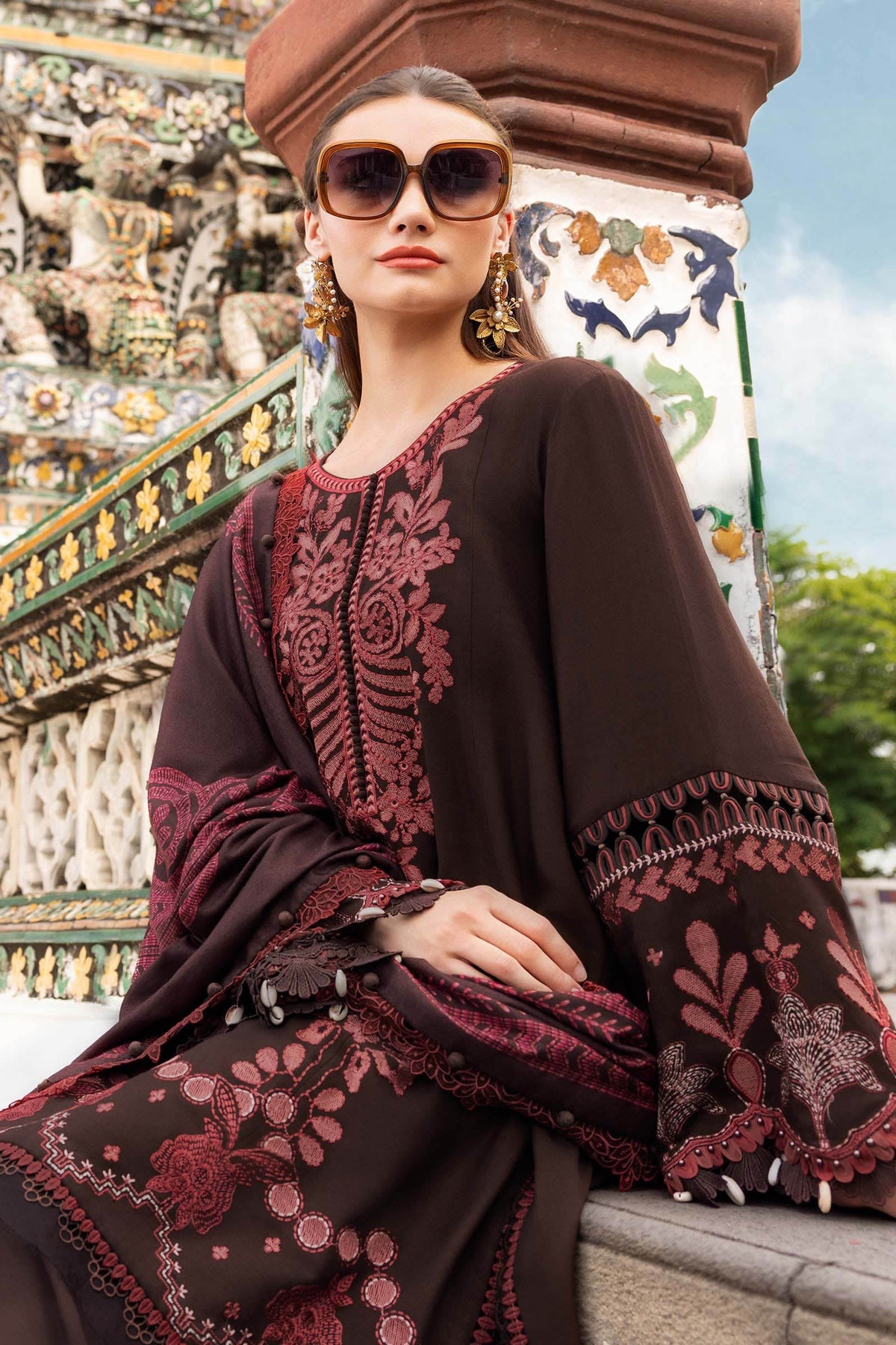 Zaibaish | Emb Unstitched Dhanak 3pc