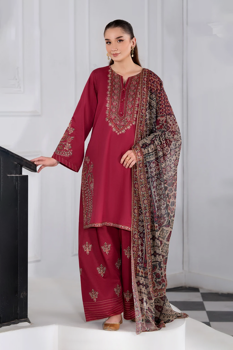 Yaqoot | Emb Unstitched Dhanak 3pc