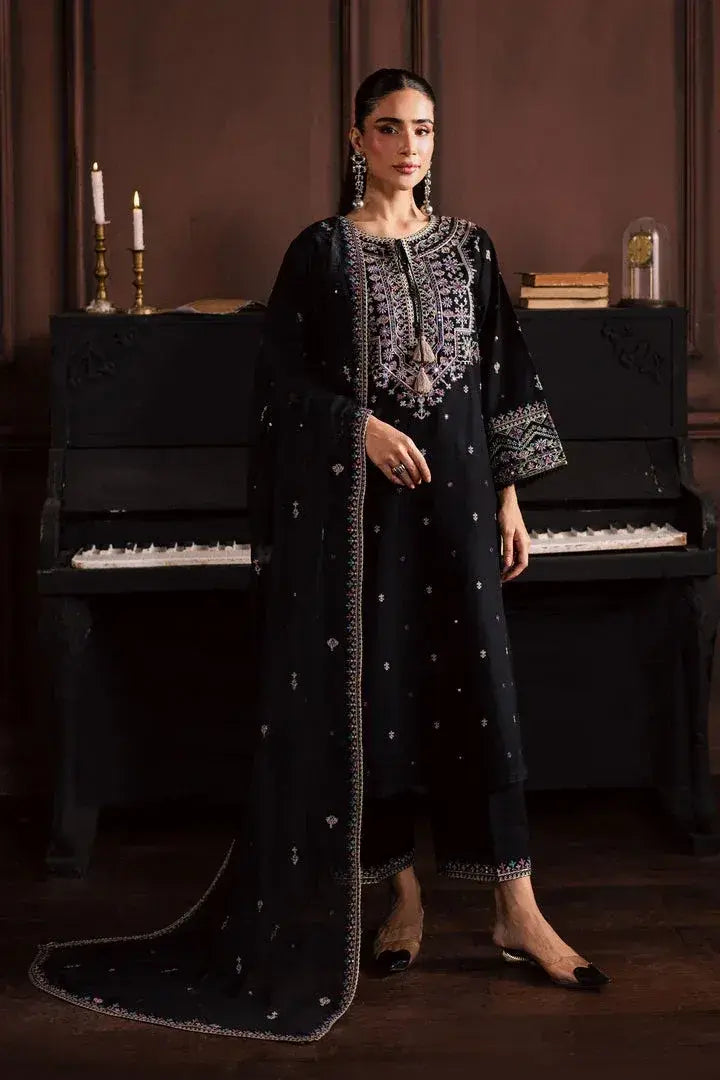 Midnight Glam| Emb Unstitched Lawn 3pc – City Cloth House