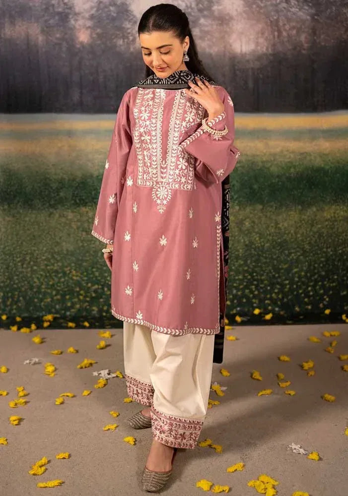 URGE DHANAK PREMIUM UNSTITCHED EMB 3PC - City Cloth House