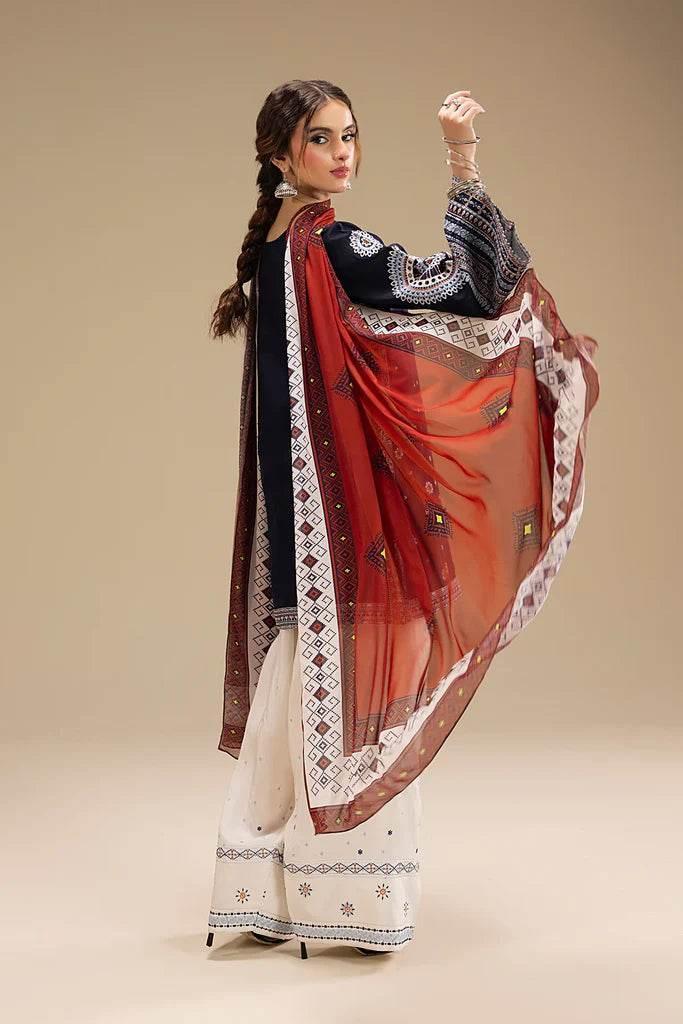 JAZMIN DHANAK PREMIUM UNSTITCHED EMB 3PC - City Cloth House