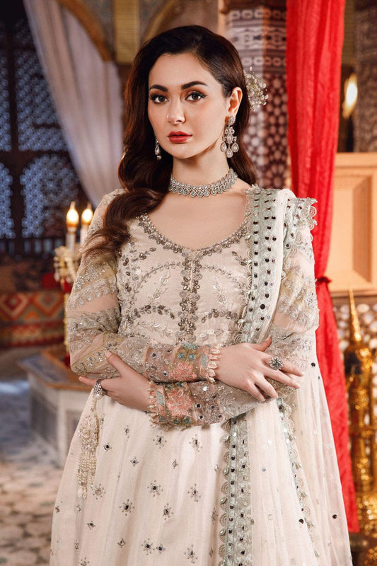 MARIA.B RAW SILK UNSTITCHED EMB SUIT