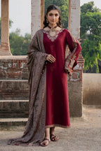 AIZEL DHANAK LUXURY UNSTITCHED EMB 3PC - City Cloth House