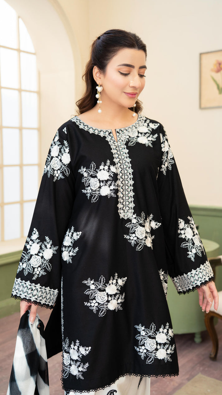 NUREH LAWN PREMIUM UNSTITCHED EMB 3PC