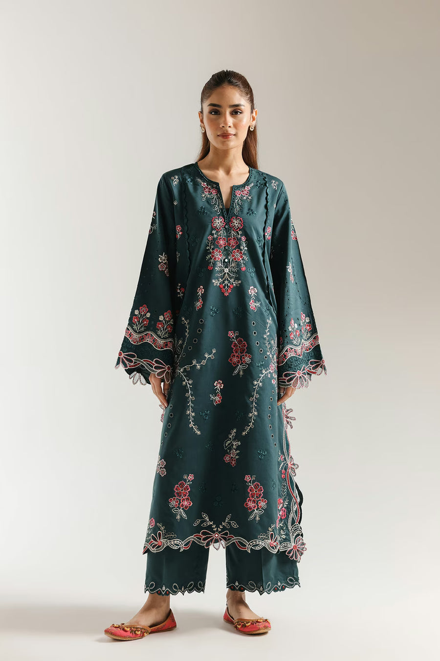 Afsoon | Emb Unstitched Shamoz silk 2pc