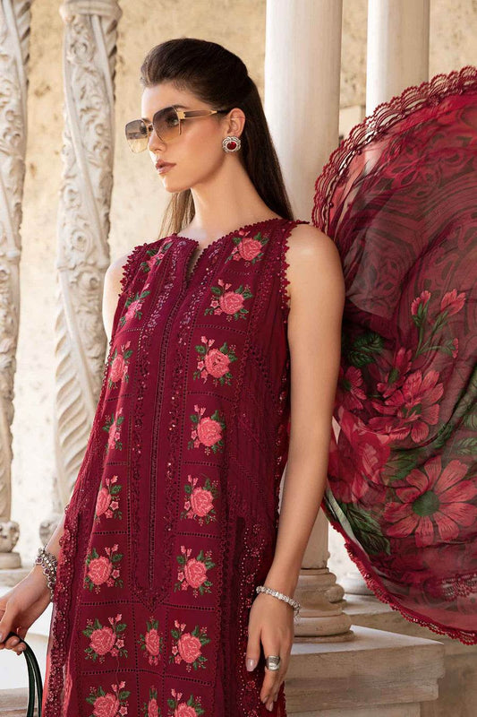 MARIA.B LAWN UNSTITCH EMB 3PC MB 24E (D-05) - City Cloth House