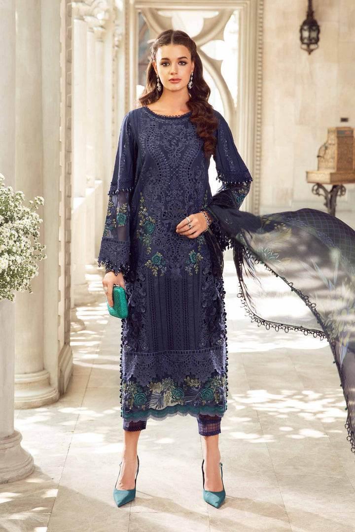 MARIA.B UNSTITCH EMB 3PC EID LAWN (24-0-D9) - City Cloth House