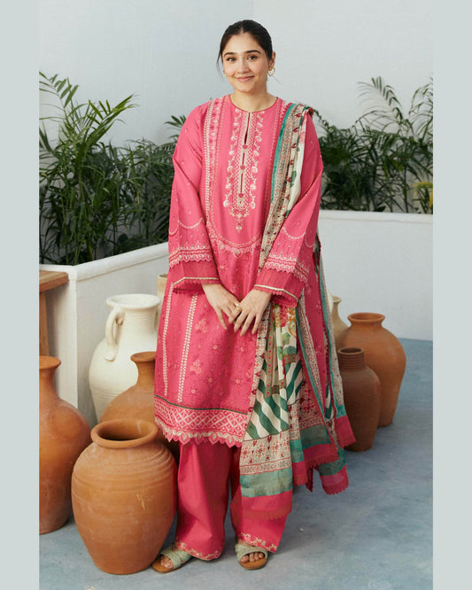 ZARA SHAHJAHAH LAWN UNSTITCHED EMB 3PC - City Cloth House