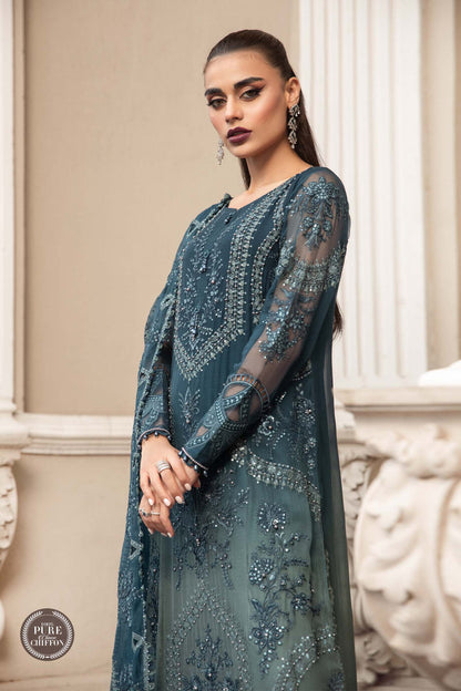 MARIA.B CHIFFON UNSTITCHED EMB SUIT
