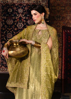 KANWAL MALIK TISSUE SILK UNSTITCHED EMB SUIT