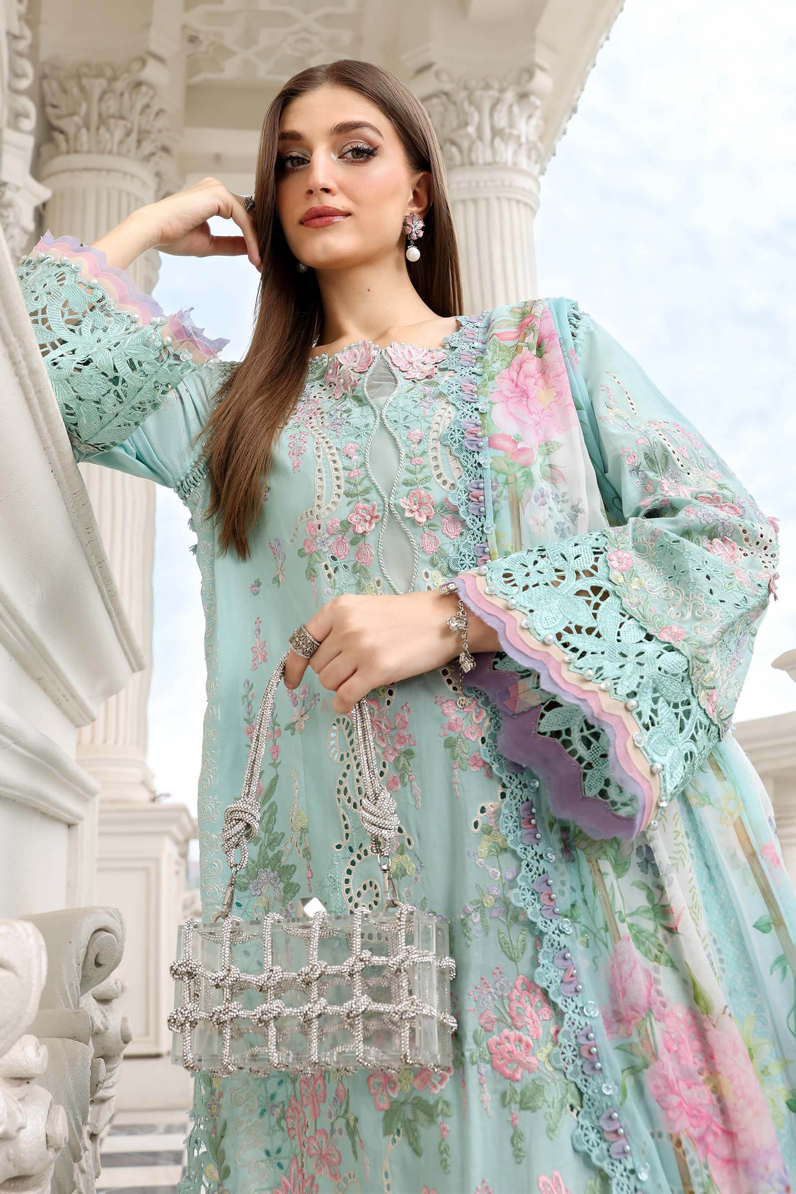 MARIA.B LAWN LUXURY UNSTITCHED EMB 3PC