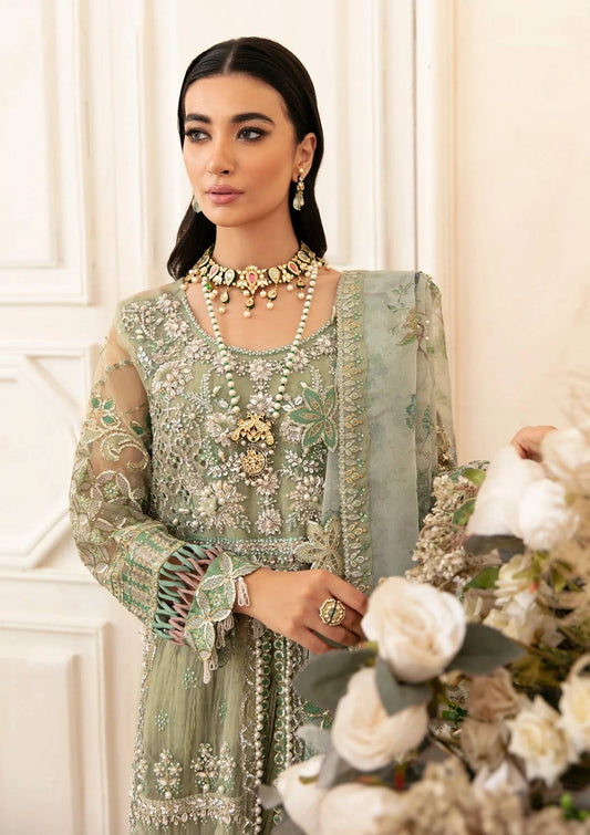 ELAF ORGANZA UNSTITCHED EMB SUIT