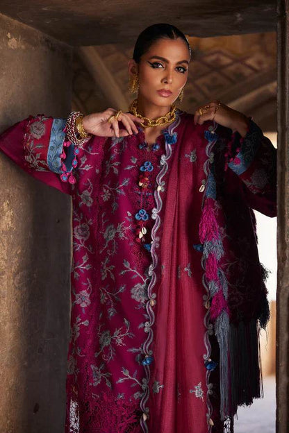 ELAF LAWN UNSTICH EMB 3PC OPHELIA (EL25-10 B) - City Cloth House