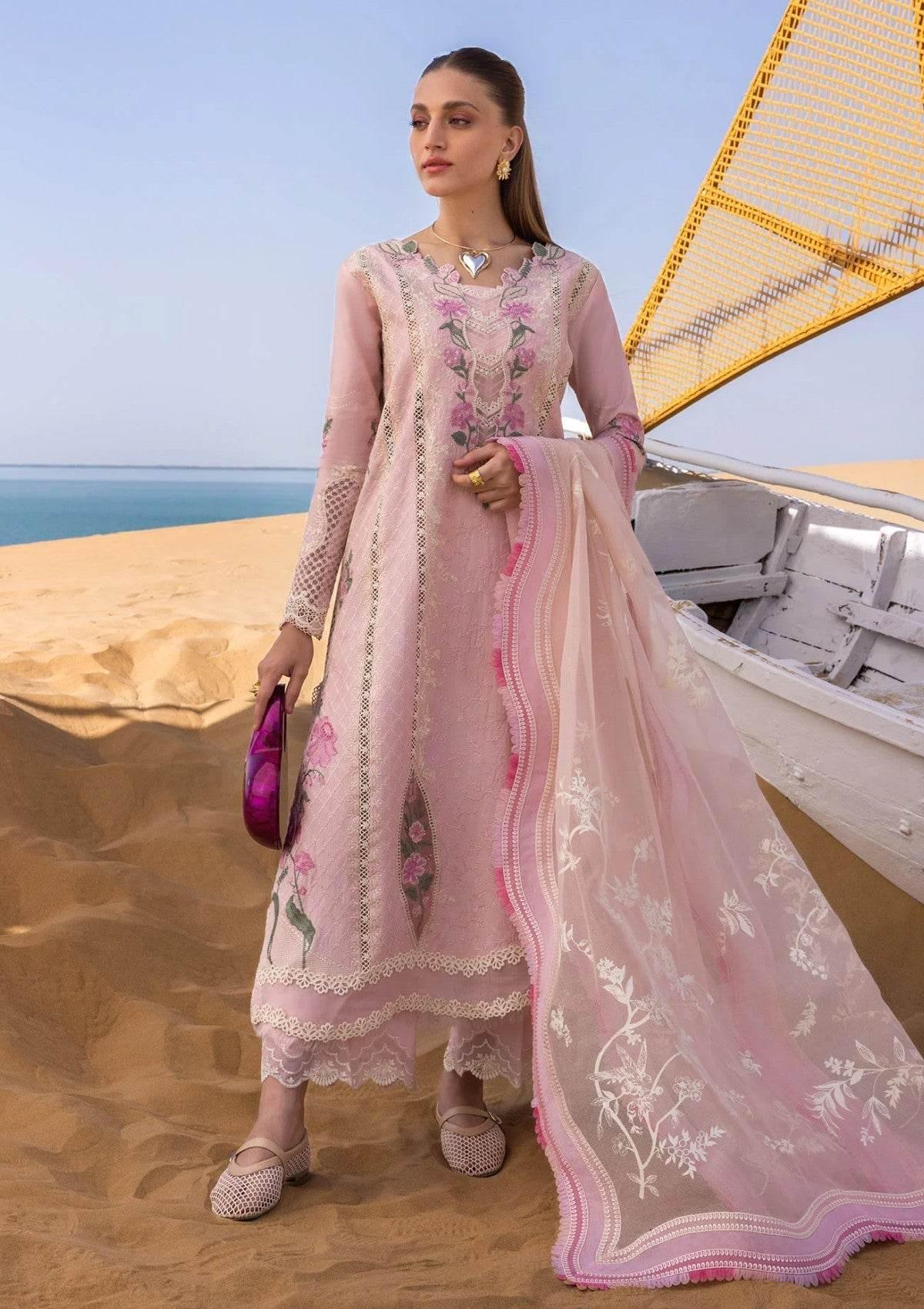 CRIMSON LAWN UNSTITCH EMB 3PC A HANDMADE TALE (D2-B) - City Cloth House