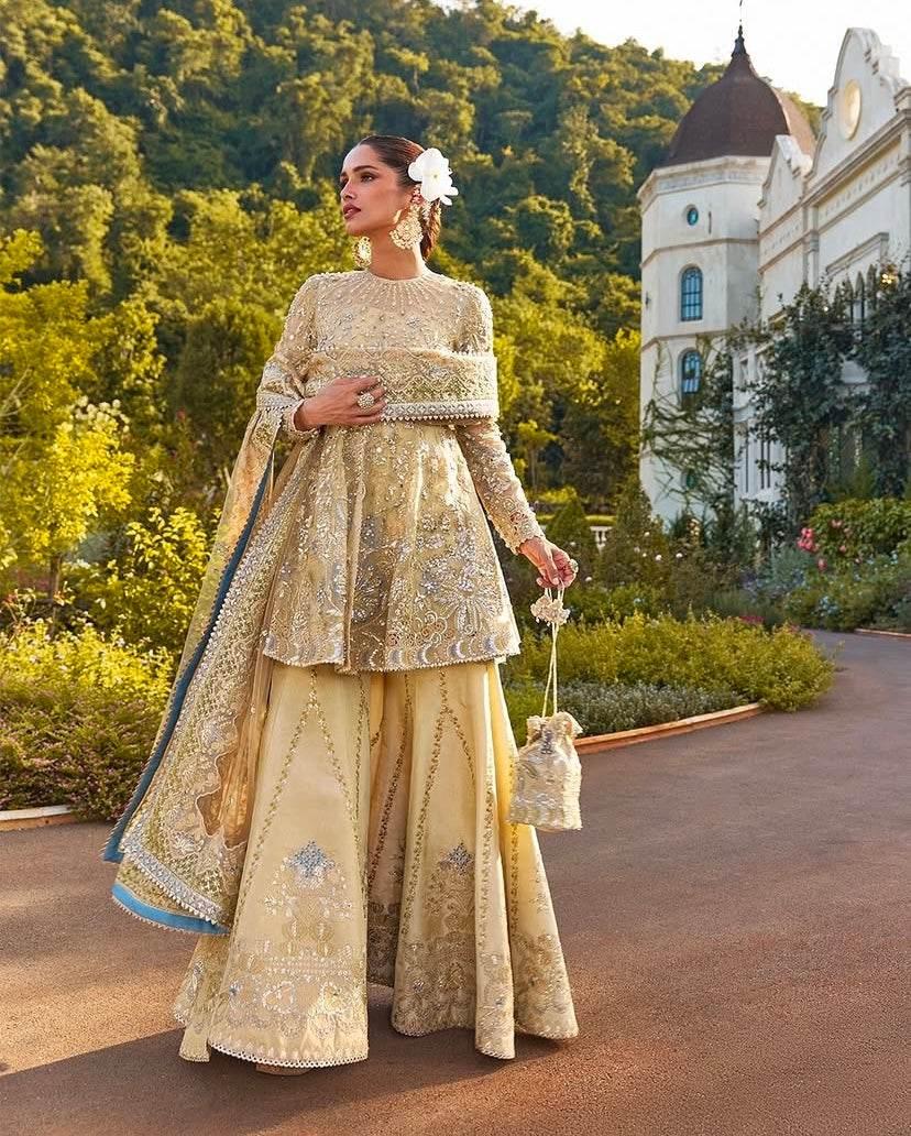 SORAYA ORGANZA UNSTITCHED EMB SUIT - City Cloth House