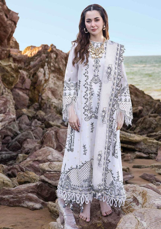QALAMKAR LAWN UNSTITCH EMB 3PC SAHIL KINARE FIZA - City Cloth House