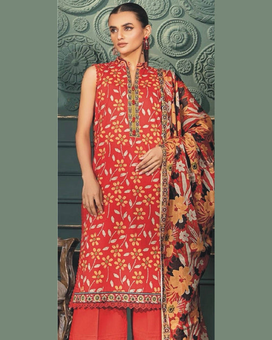 KHAADI LAWN PRINTED UNSTICH 3PC - City Cloth House