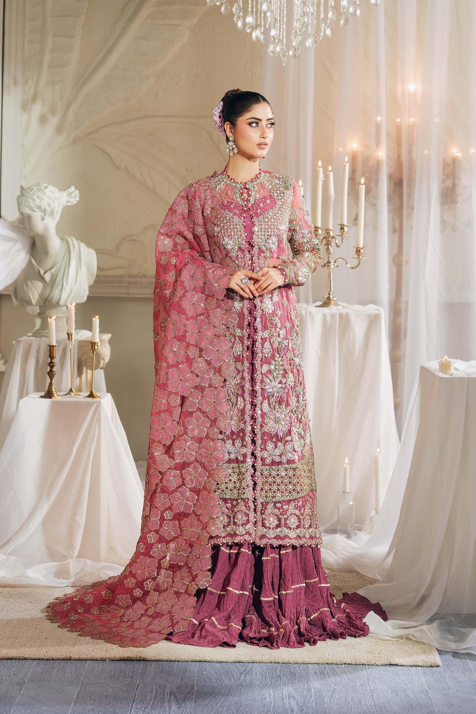 MARYAM HUSSAIN ORGANZA UNSTITCHED EMB SUIT - City Cloth House
