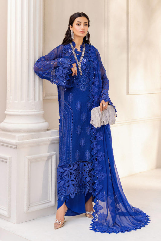 MARIA.B CHIFFON UNSTITCHED EMB D-3 SUIT