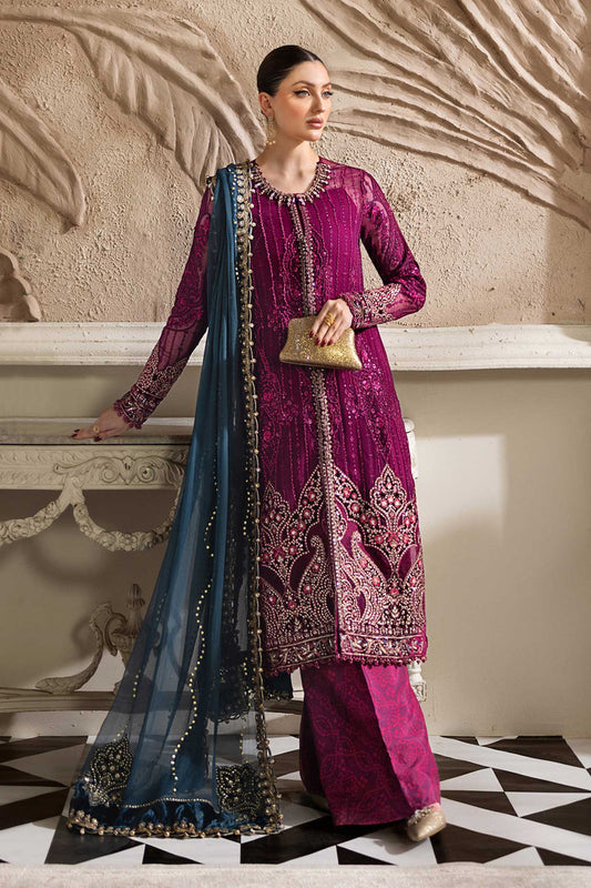 MARIA.B CHIFFON UNSTITCHED EMB D-2 SUIT