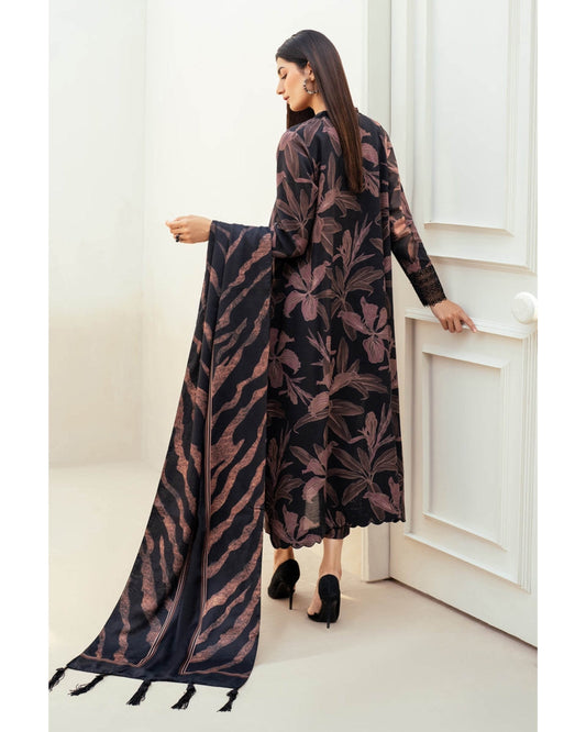 BAROQUE LAWN PRINTED UNSTICH 3PC - City Cloth House