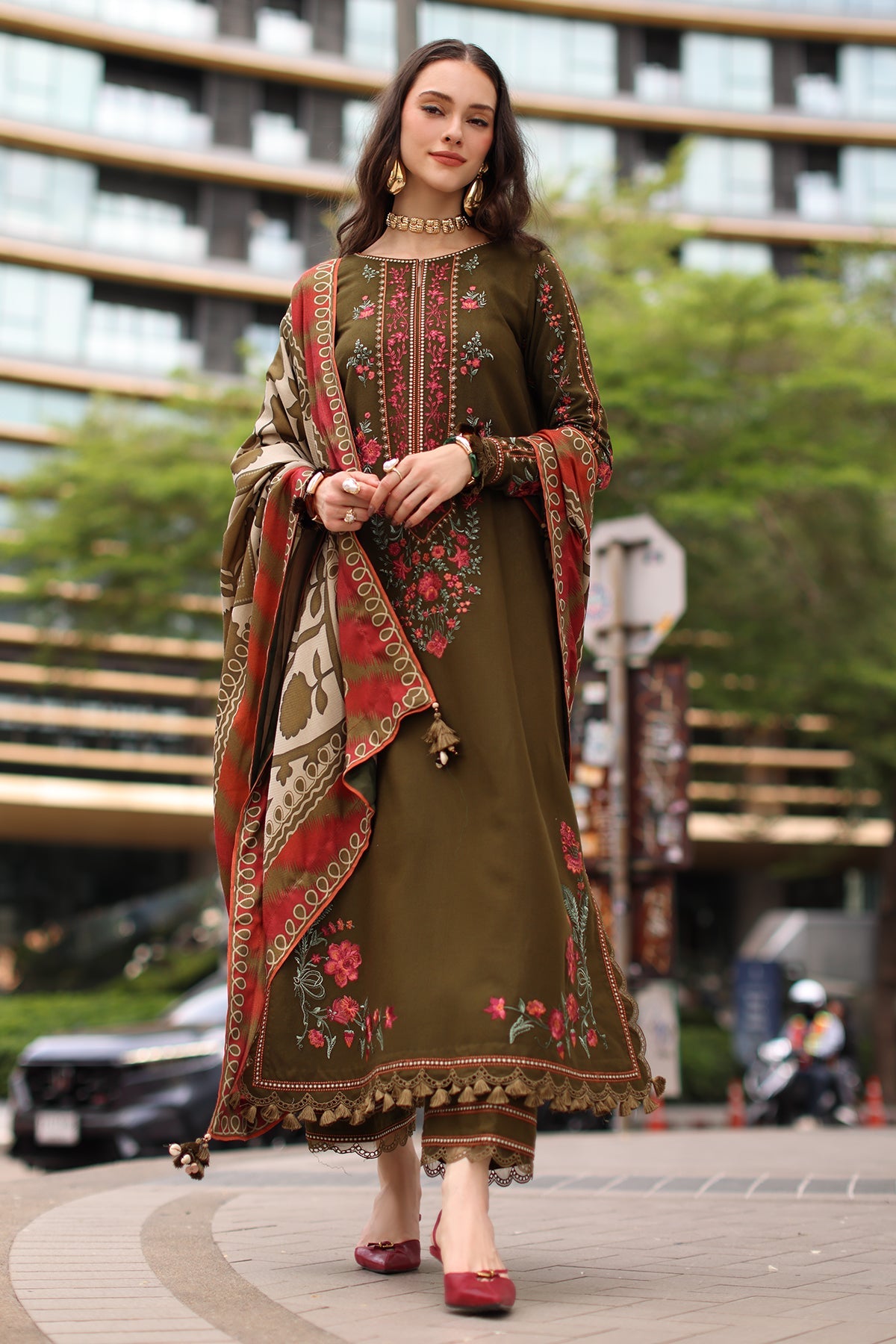 Flora | Emb Unstitched Dhanak 3pc