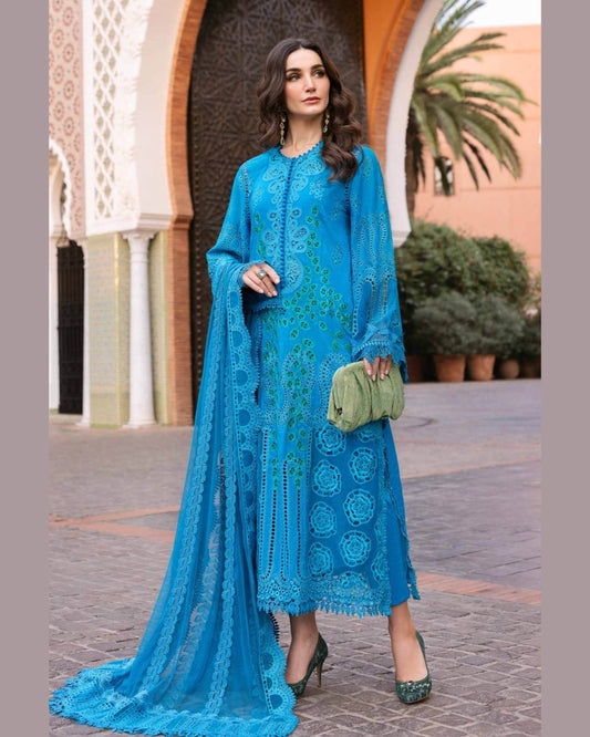 MARIA.B LAWN UNSTITCHED EMB 3PC - City Cloth House