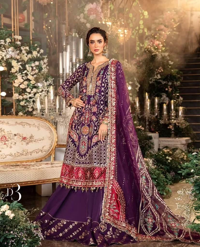 MARIA.B ORGANZA UNSTITCHED EMB MAXI - City Cloth House