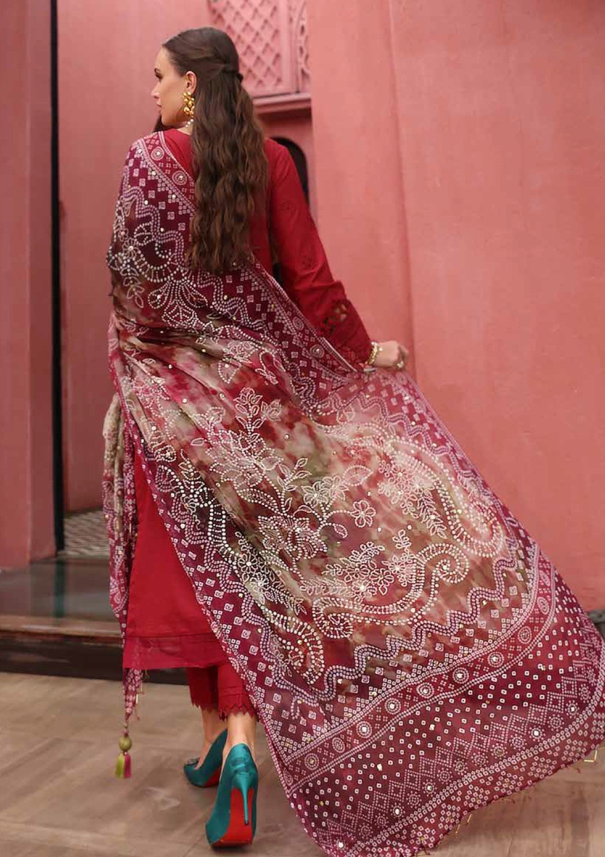 NUREH LAWN PREMIUM UNSTITCHED EMB 3PC