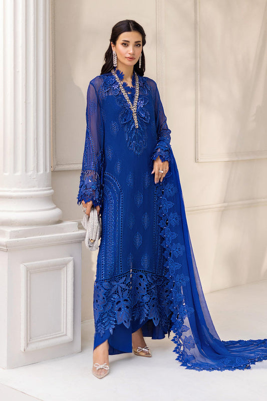 MARIA.B CHIFFON UNSTITCHED EMB D-3 SUIT