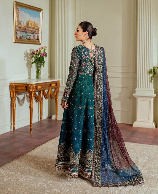 BAROQUE CHIFFON UNSTITCHED EMB SUIT - City Cloth House