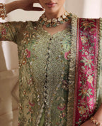 REPUBLIC ORGANZA UNSTITCHED EMB JULIANE SUIT