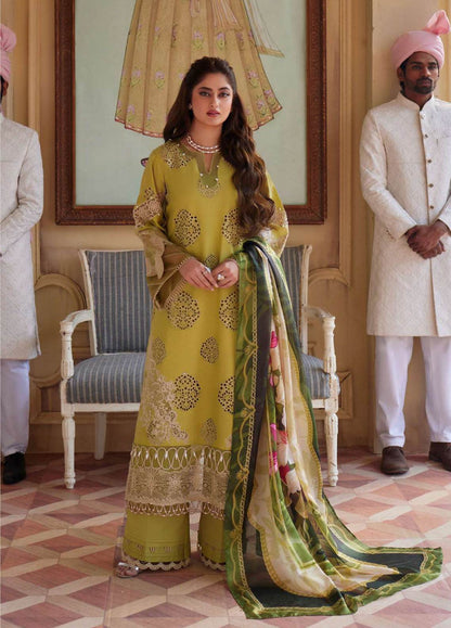 ELAF LAWN LUXURY UNSTICH EMB 3PC - City Cloth House