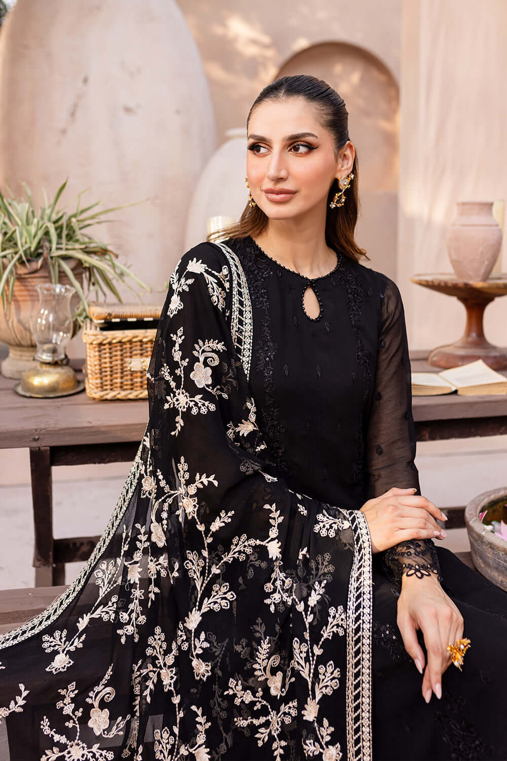 Naz | Emb Unstitched Lawn 3pc