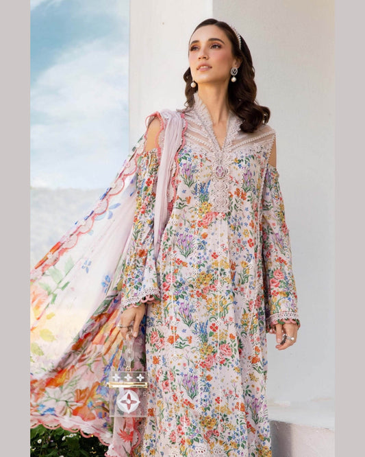 MARIA.B LAWN LUXURY UNSTICH PRINTED 3PC - City Cloth House