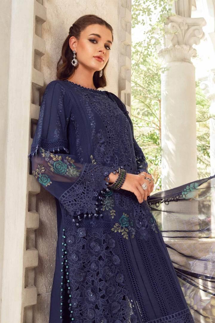 MARIA.B UNSTITCH EMB 3PC EID LAWN (24-0-D9) - City Cloth House