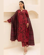 BAROQUE LAWN PRINTED UNSTICH 3PC - City Cloth House