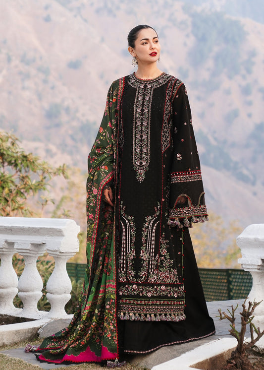HUSSAIN REHAR DHANAK UNSTITCHED EMB 3PC
