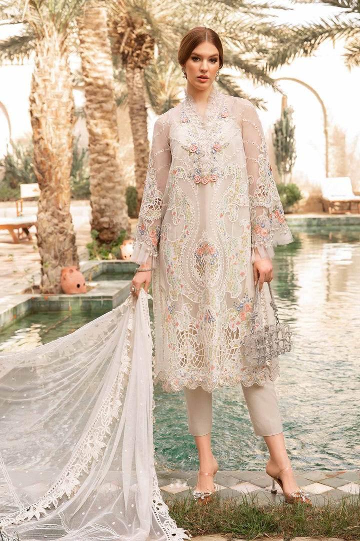 MARIA.B LAWN UNSTITCH EMB 3PC (D-2405-A) - City Cloth House