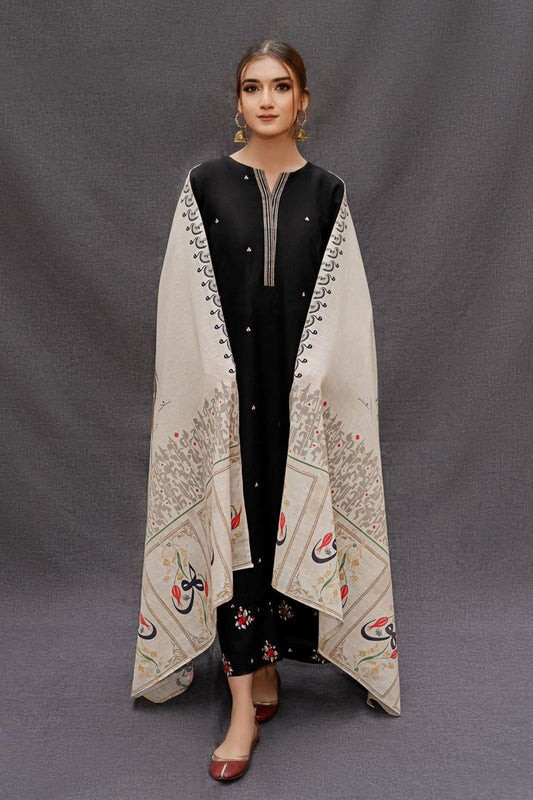 URGE PREMIUM DHANAK UNSTITCHED EMB 3PC