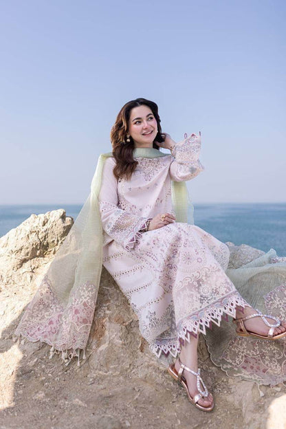QALAMKAR LAWN UNSTICH EMB 3PC SAHIL KINARE - City Cloth House