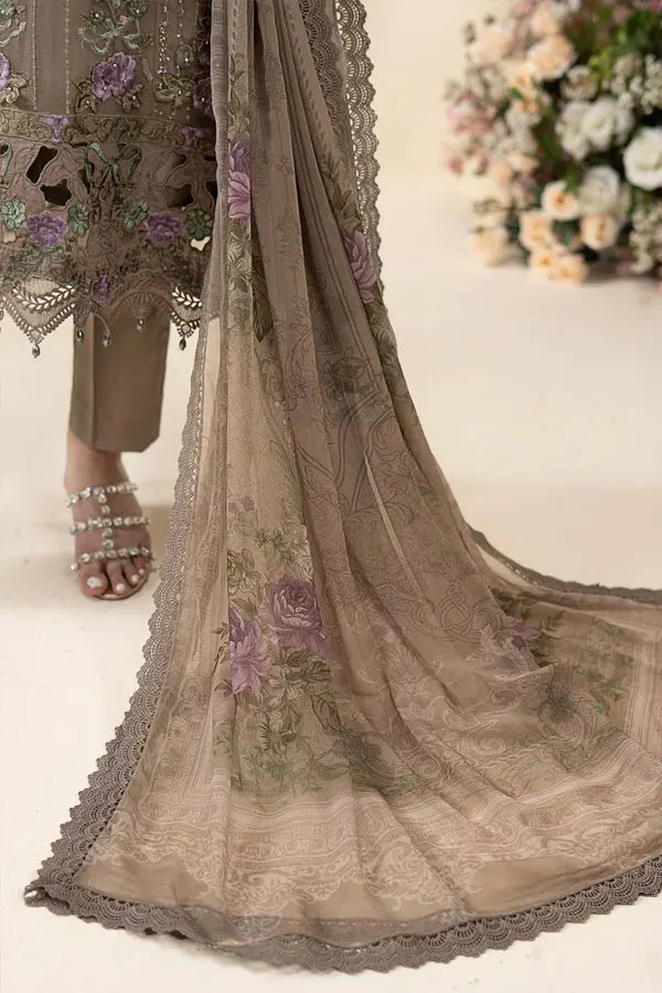 MARIA.B CHIFFON UNSTITCHED EMB D-2 SUIT