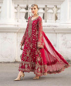 MARIA.B CHIFFON UNSTITCHED EMB SUIT - City Cloth House