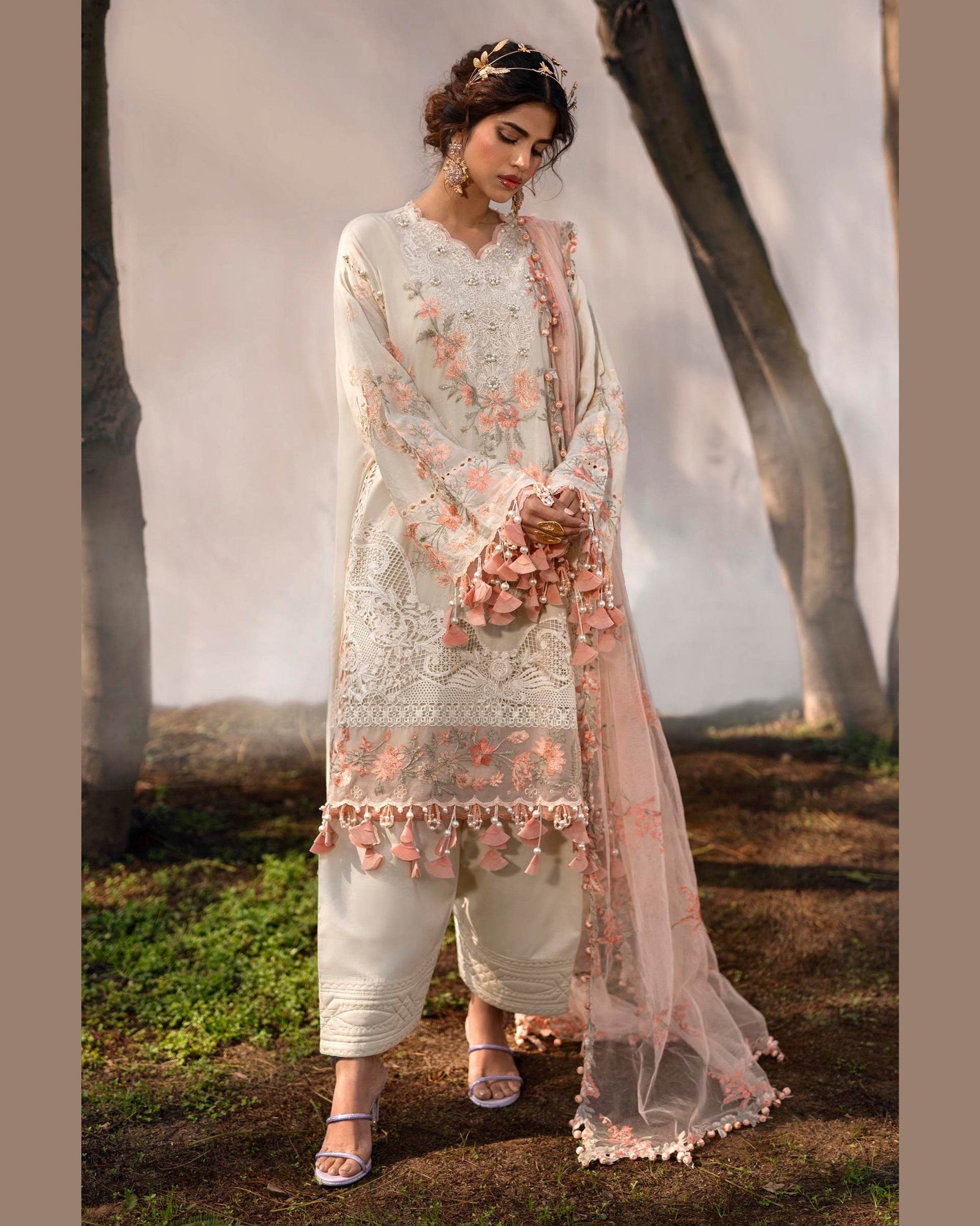 SANA SAFINAZ LAWN UNSTITCHED EMB 3PC - City Cloth House