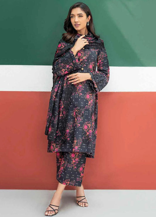 CHARIZMA CHAMBRAY LINEN UNSTICHED PRINTED 3PC